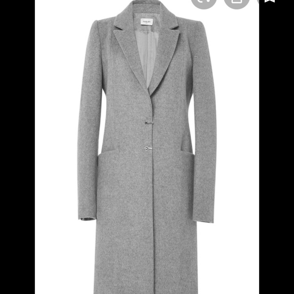 ISO MUGLER Soft Peacoat in Heather Grey